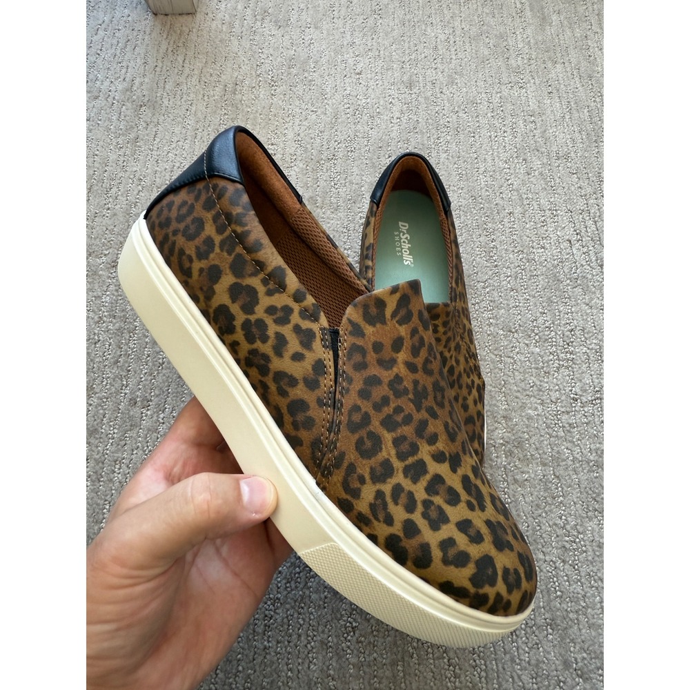 Dr Scholls Madison Leopard Print Slip On Sneakers Memory‎ Foam Womens 8 Animal